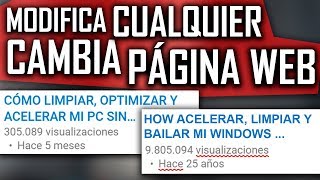 CÓMO MODIFICAR O CAMBIAR CUALQUIER PÁGINA WEB [upl. by Ashmead]