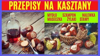 🔥 Kasztany  Jak użyć  🍃 Nalewka Odpromiennik Szampon Mydło w płynie  Płyn do prania Maseczka [upl. by Eckart]