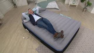 AeroBed Opticomfort 18quot Queen Air Mattress with Headboard on QVC [upl. by Kippar]