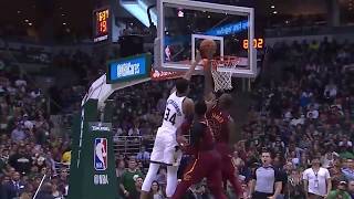 LeBron James Blocks Giannis Antetokounmpo in October Game [upl. by Odin]