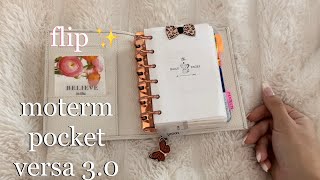 Moterm A7 Versa 30  EDC pocket planner setupflip 2022 AprilMay [upl. by Durkin]