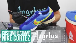 DIY HeatMap Nike Cortez  Custom Shoes  Angelus Paints [upl. by Beauvais]