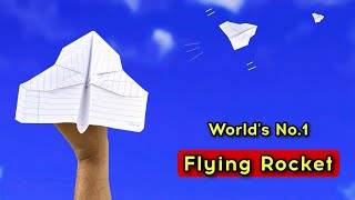 worlds no1 flying rocket notebook flying paper plane worlds best flying paper plane [upl. by Swithbart358]