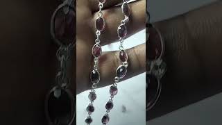 rhodolite garnet silver chain [upl. by Gruber]