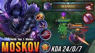 Almost SAVAGE 24 Kills Moskov Insane LifeSteal 100 IMMORTAL  Build Top 1 Global Moskov  MLBB [upl. by Carmela]