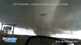 Close up footage of the Katie OK EF4 Tornado May 9 2016 [upl. by Ainud]