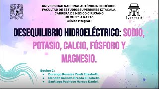 Desequilibrio hidroelectrolitico Na K Ca P Mg [upl. by Philine]