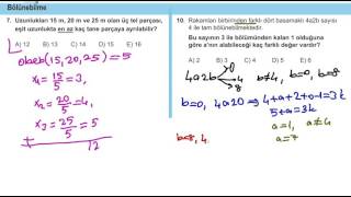 11SINIF TEMEL MATEMATÄ°K BÃ–LÃœNEBÄ°LME KURALLARI MEB KAZANÄ°M TESTÄ° 2 [upl. by Nagaer]