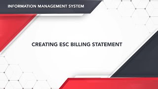 Creating ESC Billing Statement [upl. by Hackathorn272]