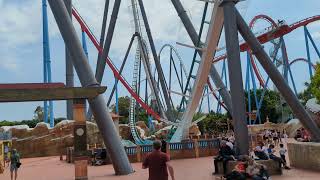 Shambhala Roller Coaster Ride At PortAventura World [upl. by Jessamyn]