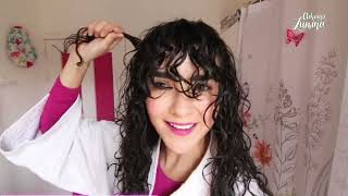 STYLE YOUR CURLY FRINGE WITH THIS VERY EASY TECHNIQUE curlygirlmethod [upl. by Akerahs]