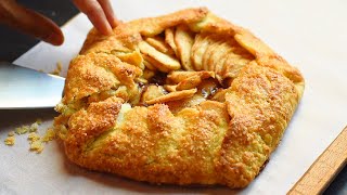 Apple Galette with Flaky Crust and Gooey Apple Filling  Easy Recipe for Homemade Apple Galette [upl. by Nereil]