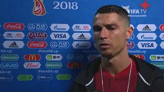 Cristiano RONALDO Portugal  Post Match Interview  MATCH 49 [upl. by Naimad]