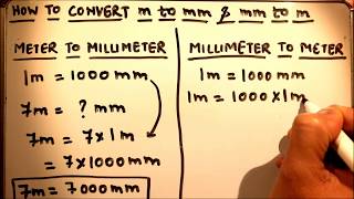 HOW TO CONVERT METER TO MILLIMETER AND MILLIMETER TO METER [upl. by Aham]