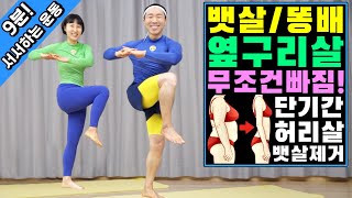 9분 서서하는 뱃살 옆구리살 최고의 운동 [upl. by Crockett207]