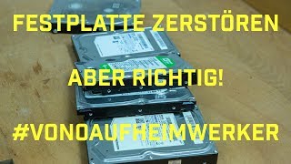 Festplatten zerstören  aber richtig Defekte Festplatten richtig löschen [upl. by Reena]