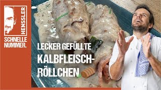 Schnelles Gefüllte Kalbfleischröllchen Rezept von Steffen Henssler [upl. by Koralie]