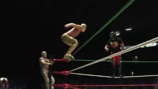 Carístico Místico y Dragon Lee Vs Felino Mephisto y Cavernario [upl. by Enitsirt]