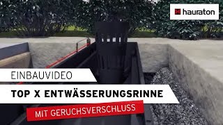 Einbau  Anschlussset und Geruchsverschluss  TOP X Entwässerungsrinne [upl. by Buddie]