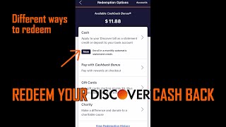 How to redeem your Cash Back on the Discover App  2021 [upl. by Aderf800]