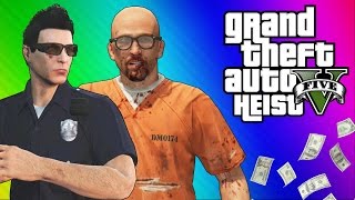 GTA 5 Heists 1 Undercover Cops amp Prison Break GTA 5 Online Funny Moments Part 2 [upl. by Deach]