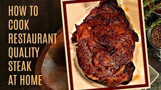 How To Cook A Perfect Steak  In The Oven And Pan Seared On The Stove  Easy to Make Recipe [upl. by Kenzi710]