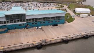 Bayport Cruise Terminal in Houston seen from Emerald Princess [upl. by Winter]