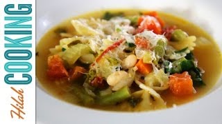 How to Make Vegetarian Minestrone Soup Recipe  Hilah Cooking [upl. by Massab]