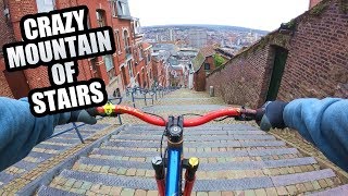 URBAN MTB FREERIDE DOWN A CRAZY MOUNTAIN OF STAIRS [upl. by Bardo]