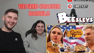 Brits Try CRACKER BARREL For The First Time British Couple Reacts [upl. by Akemehs160]