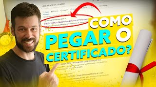 ENCCEJA  Como pegar o CERTIFICADO [upl. by Sydel]