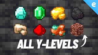 BEST Y LEVEL for ALL ORES in Minecraft 120 [upl. by Atteselrahc]