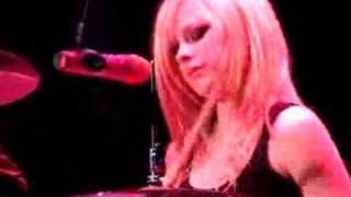 Avril Lavigne Plays Drums on Runaway Live [upl. by Aihsenor549]