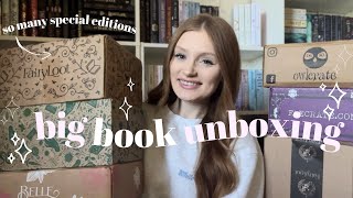 Big Book Unboxing✨🤍📦 fairyloot bookish box owlcrate and more [upl. by Ongun56]