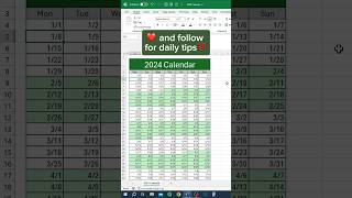 2024 Calendar in Excel‼️ excel [upl. by Gilmer]