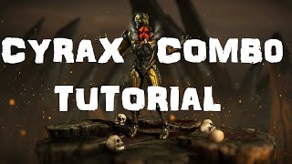 Mortal Kombat X  Triborg Cyrax Combo Tutorial Kombat Pack 2 [upl. by Mistrot]