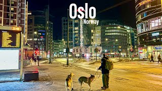 Oslo Norway 🇳🇴 February 2022  4KHDR Walking Tour  Tourister Tours [upl. by Mahmoud818]