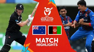 New Zealand v Afghanistan  Match Highlights  U19 CWC 2024 [upl. by Metts373]