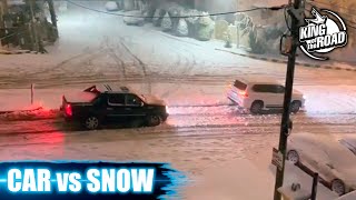 Car ice Sliding crash amp spin outs 2021 Black ice and Icy road Winter weather [upl. by Kcirederf]