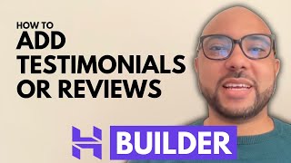 How to Add Testimonials or Reviews in Hostinger Website Builder [upl. by Nitsirt]