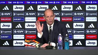 JUVE  UDINESE 01 Allegri quotsperavamo di restare attaccati allInterquot Conferenza stampa [upl. by Rodi]