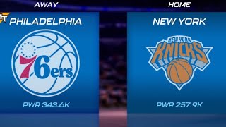 Philadelphia 76ers vs New York Knicks  Domination  NBA 2K Mobile [upl. by Merridie379]