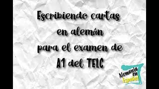 Tercera Parte Tips examen de aleman A1 Brief Schreiben [upl. by Meeka845]