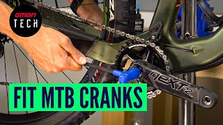 How To Remove amp Reinstall Mountain Bike Cranks  MTB Maintenance [upl. by Ecire]