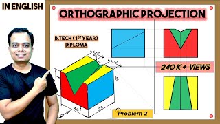 Orthographic ProjectionProblem 2 [upl. by Matthia]