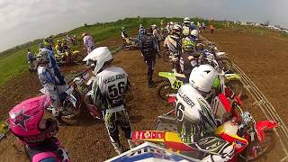 Sidecarcross Sidecar Motocross first turn crash [upl. by Aihsilat104]