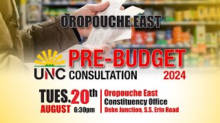 UNC Pre Budget Consultation – Oropouche East [upl. by Akinej676]