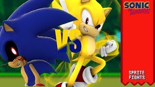 Modern Super Sonic v SonicExe Sprite Animation [upl. by Ynohtnael107]