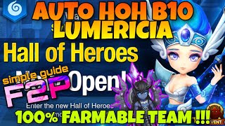 F2P AUTO HOH LUMERICIA THE WATER SYLPHID SUMMONERS WAR [upl. by Nazar]