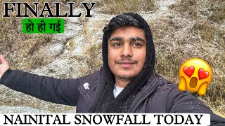 NAINITAL SNOWFALL TODAY 😍  Snowfall in Nainital Live Now [upl. by Salchunas974]